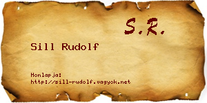 Sill Rudolf névjegykártya