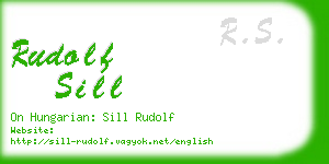 rudolf sill business card